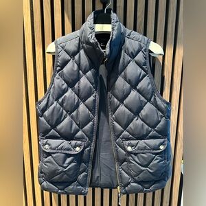 J. Crew Dark Blue Quilted Vest